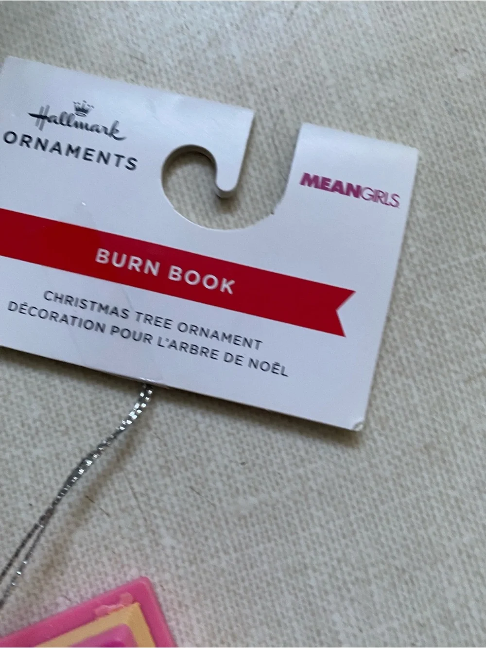 Hallmark Mean Girls Burn Book Christmas Holiday Ornament NWT